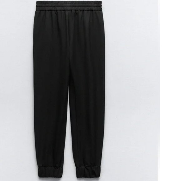 Zara Dressy Smart tailored Cuffed Jogger Trousers (NWT) - Picture 2 of 7